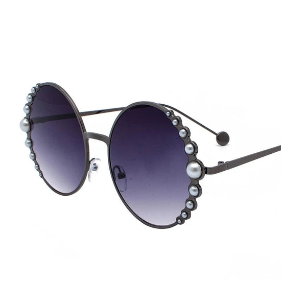 LAMIS ROUND WITH SIDE PEARLS SHADES BLACK